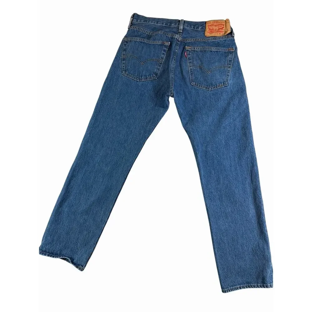 Levi’s 501 Original Fit Jeans Mens W31 L30 Button Fly Medium Wash Denim